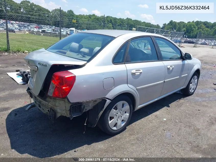 2006 Suzuki Forenza VIN: KL5JD56Z36K332464 Lot: 39861379