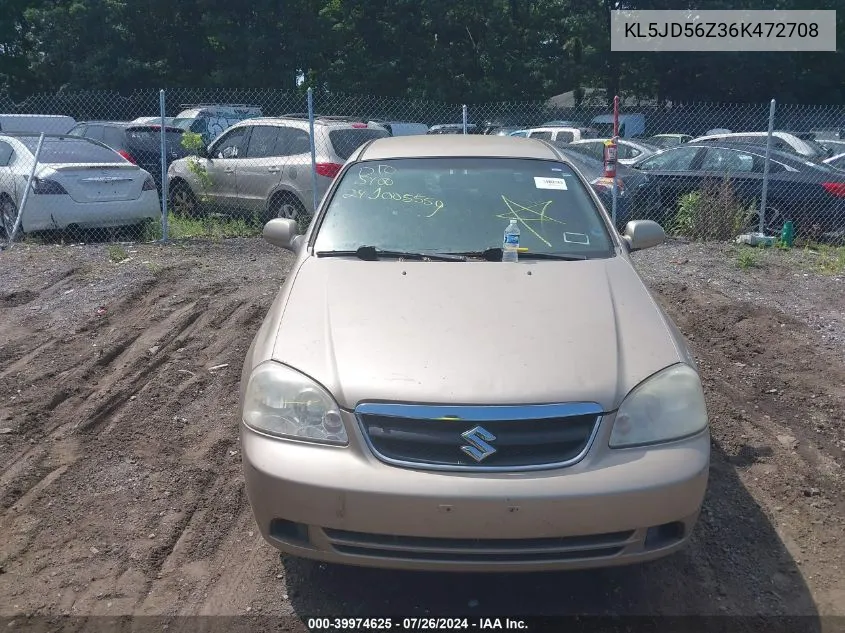 2006 Suzuki Forenza VIN: KL5JD56Z36K472708 Lot: 39974625