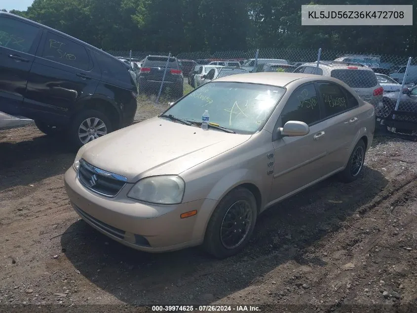 2006 Suzuki Forenza VIN: KL5JD56Z36K472708 Lot: 39974625