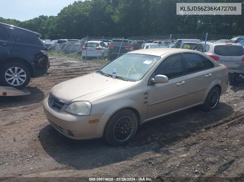 2006 Suzuki Forenza VIN: KL5JD56Z36K472708 Lot: 39974625