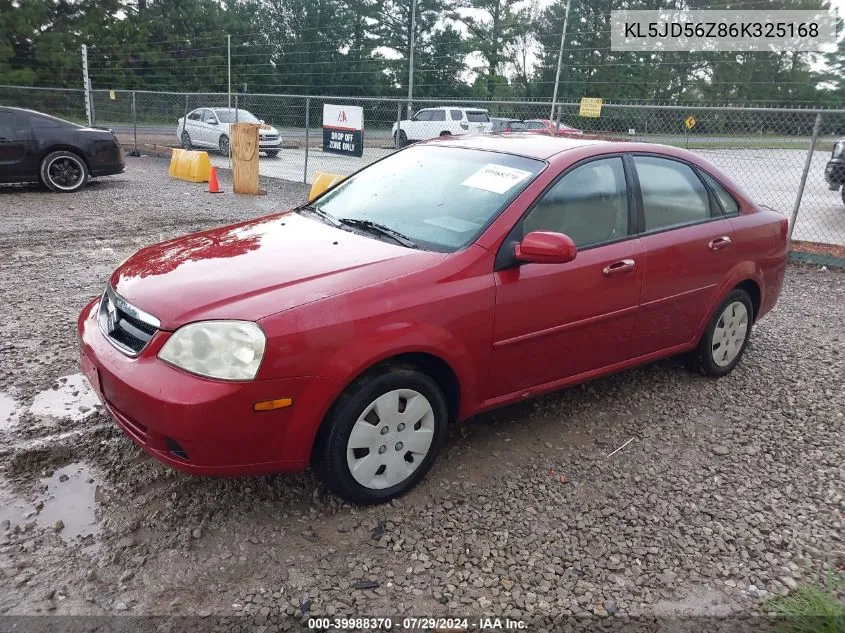 2006 Suzuki Forenza VIN: KL5JD56Z86K325168 Lot: 39988370