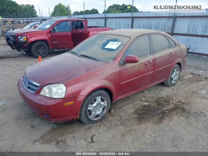 2006 Suzuki Forenza VIN: KL5JD56Z56K363862 Lot: 40042540