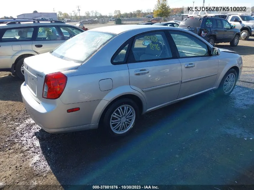 2007 Suzuki Forenza VIN: KL5JD56Z87K510032 Lot: 37881876