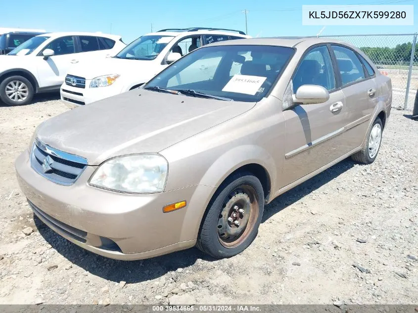 2007 Suzuki Forenza Convenience VIN: KL5JD56ZX7K599280 Lot: 39534665