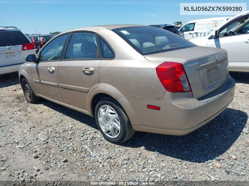 2007 Suzuki Forenza Convenience VIN: KL5JD56ZX7K599280 Lot: 39534665