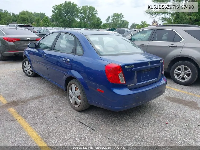 2007 Suzuki Forenza Convenience VIN: KL5JD56Z97K497498 Lot: 39537416