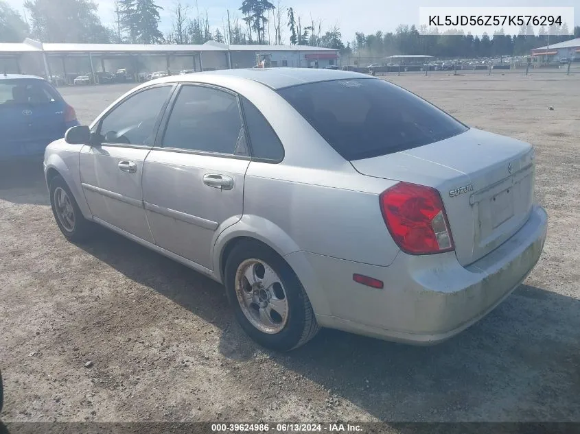 2007 Suzuki Forenza Convenience VIN: KL5JD56Z57K576294 Lot: 39624986