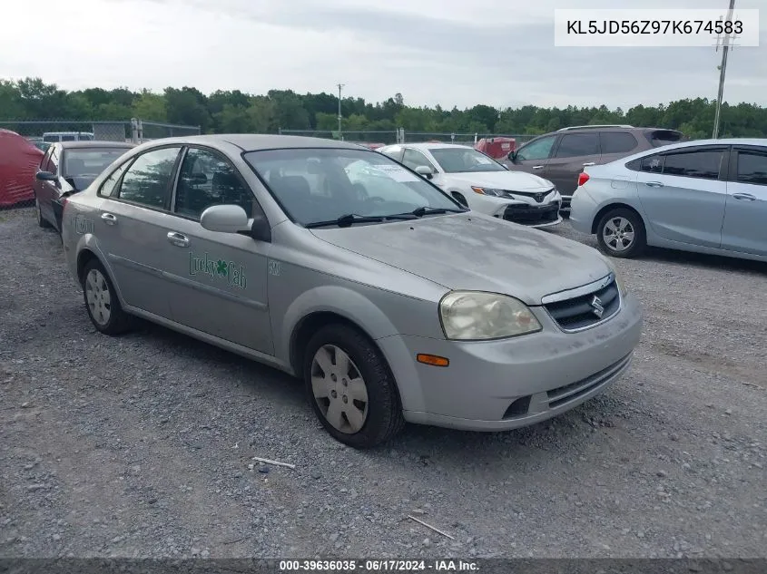 2007 Suzuki Forenza Convenience VIN: KL5JD56Z97K674583 Lot: 39636035