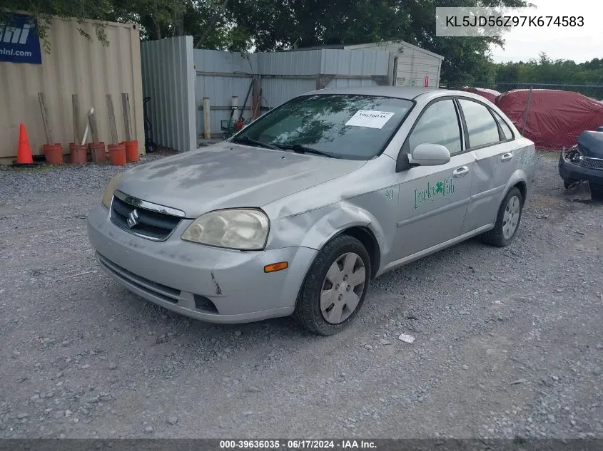 2007 Suzuki Forenza Convenience VIN: KL5JD56Z97K674583 Lot: 39636035