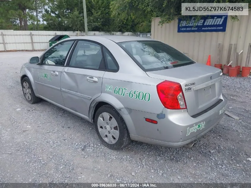 2007 Suzuki Forenza Convenience VIN: KL5JD56Z97K674583 Lot: 39636035