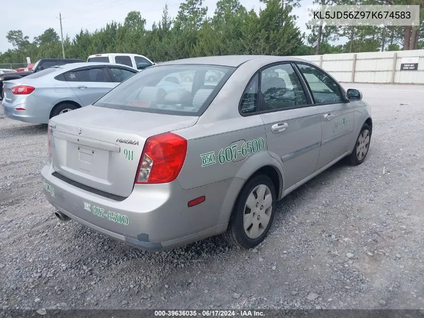 2007 Suzuki Forenza Convenience VIN: KL5JD56Z97K674583 Lot: 39636035