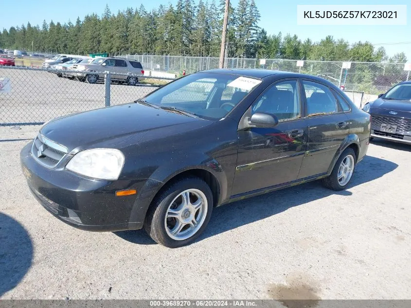 2007 Suzuki Forenza Convenience VIN: KL5JD56Z57K723021 Lot: 39689270