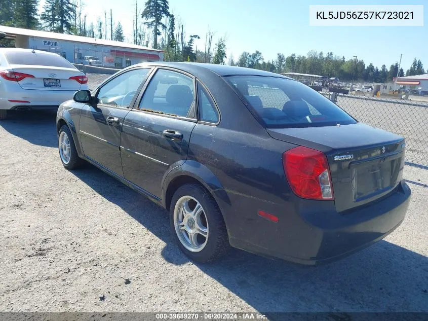 2007 Suzuki Forenza Convenience VIN: KL5JD56Z57K723021 Lot: 39689270