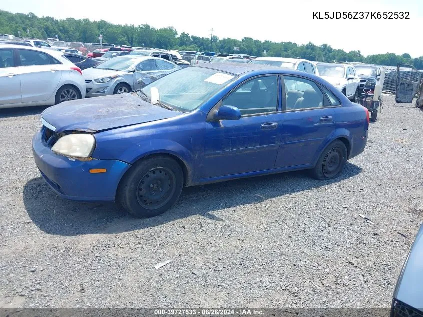 2007 Suzuki Forenza Convenience VIN: KL5JD56Z37K652532 Lot: 39727533