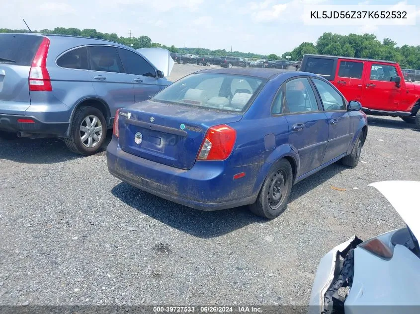 2007 Suzuki Forenza Convenience VIN: KL5JD56Z37K652532 Lot: 39727533