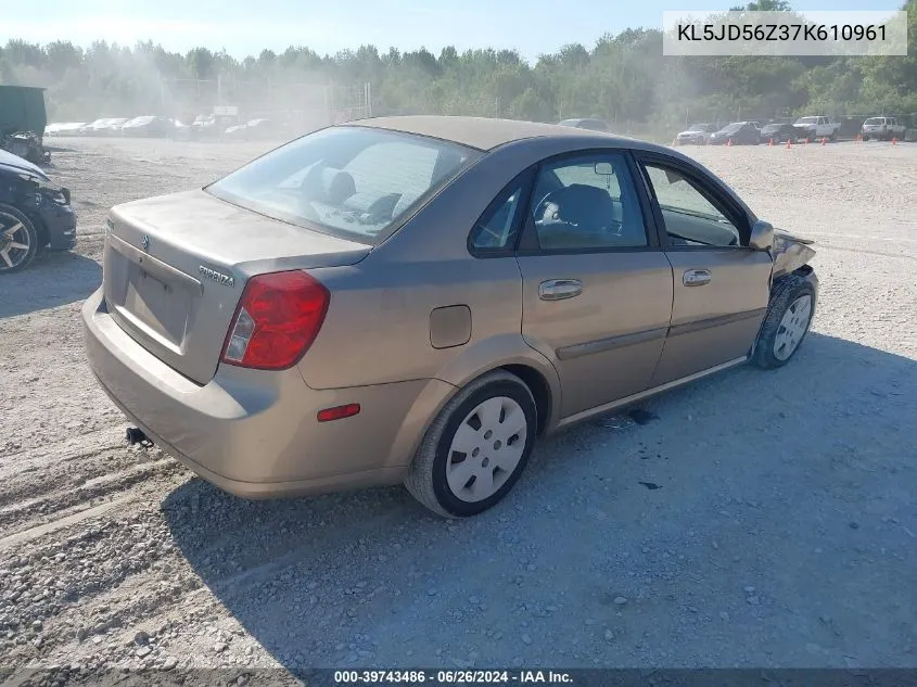 KL5JD56Z37K610961 2007 Suzuki Forenza Convenience/Popular