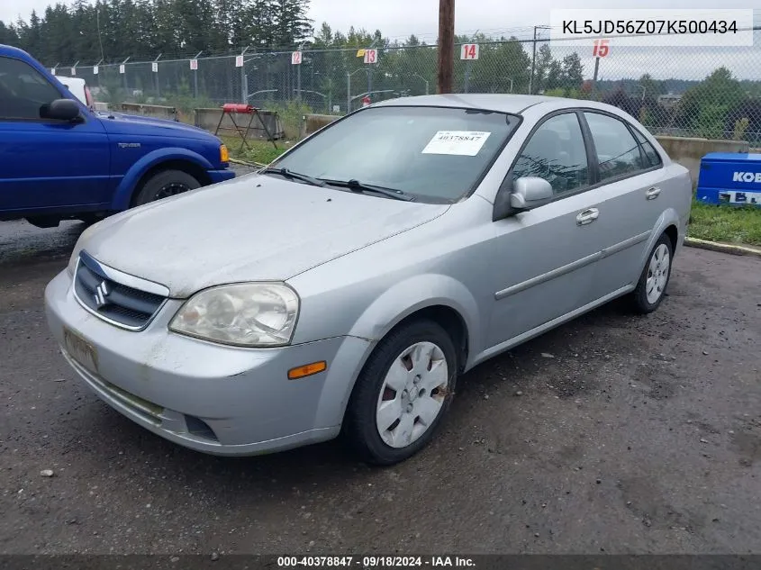 2007 Suzuki Forenza Convenience VIN: KL5JD56Z07K500434 Lot: 40378847