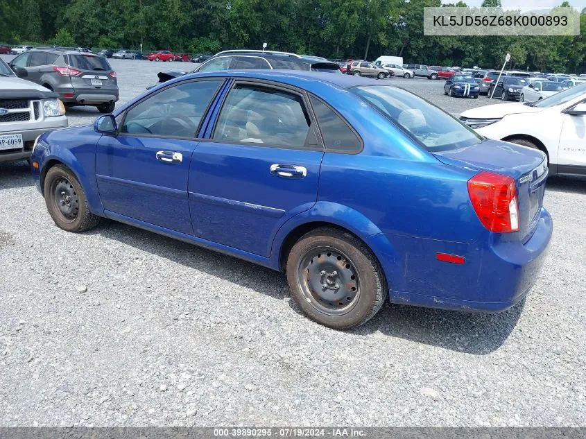 KL5JD56Z68K000893 2008 Suzuki Forenza Convenience/Popular