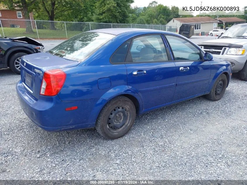 KL5JD56Z68K000893 2008 Suzuki Forenza Convenience/Popular