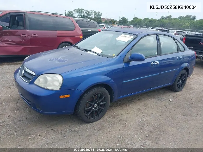 KL5JD56Z58K940604 2008 Suzuki Forenza Convenience/Popular