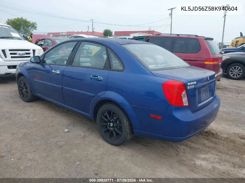 KL5JD56Z58K940604 2008 Suzuki Forenza Convenience/Popular