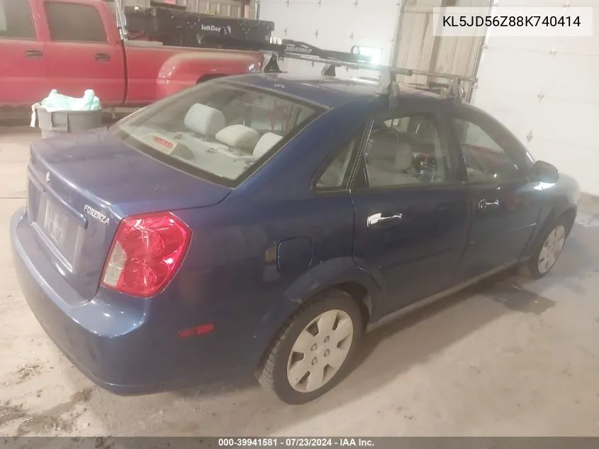 KL5JD56Z88K740414 2008 Suzuki Forenza Convenience/Popular