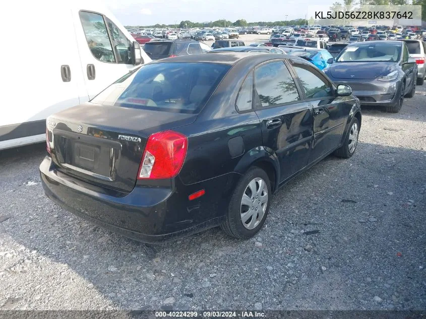 2008 Suzuki Forenza Convenience/Popular VIN: KL5JD56Z28K837642 Lot: 40224299