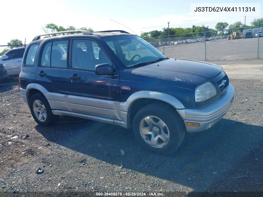 1999 Suzuki Grand Vitara Jx/Jlx VIN: JS3TD62V4X4111314 Lot: 39488879