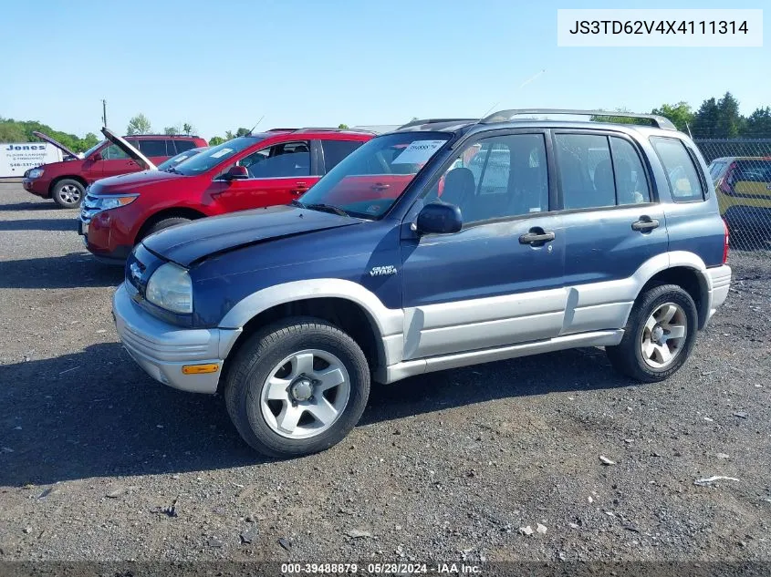 1999 Suzuki Grand Vitara Jx/Jlx VIN: JS3TD62V4X4111314 Lot: 39488879