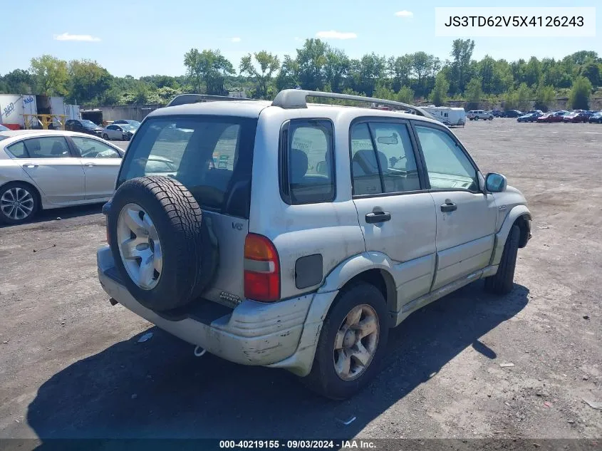 1999 Suzuki Grand Vitara Jlx/Jlx+ VIN: JS3TD62V5X4126243 Lot: 40219155