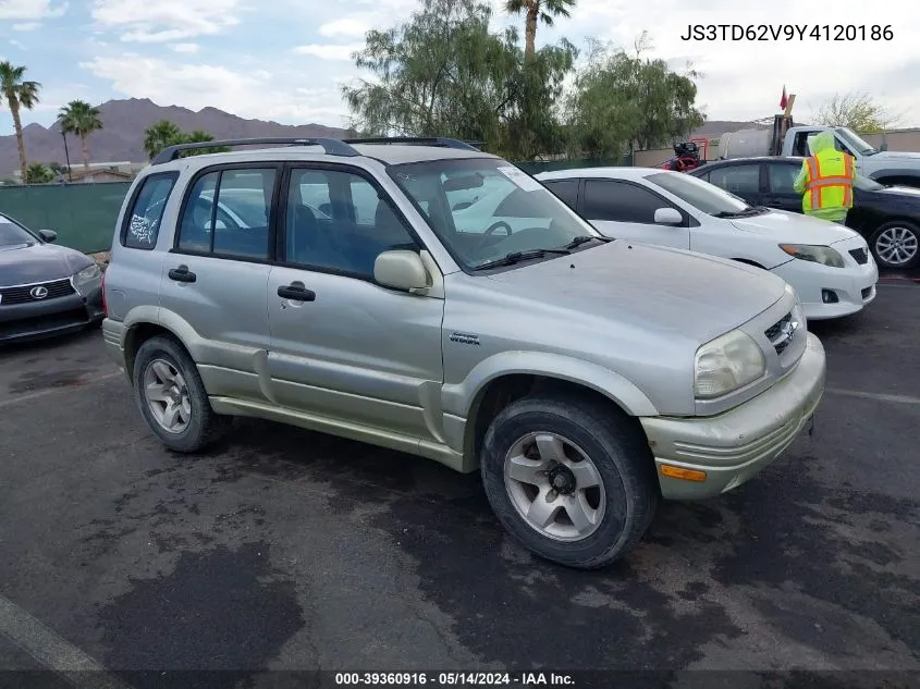 2000 Suzuki Grand Vitara Jlx/Jlx+/Limited VIN: JS3TD62V9Y4120186 Lot: 39360916