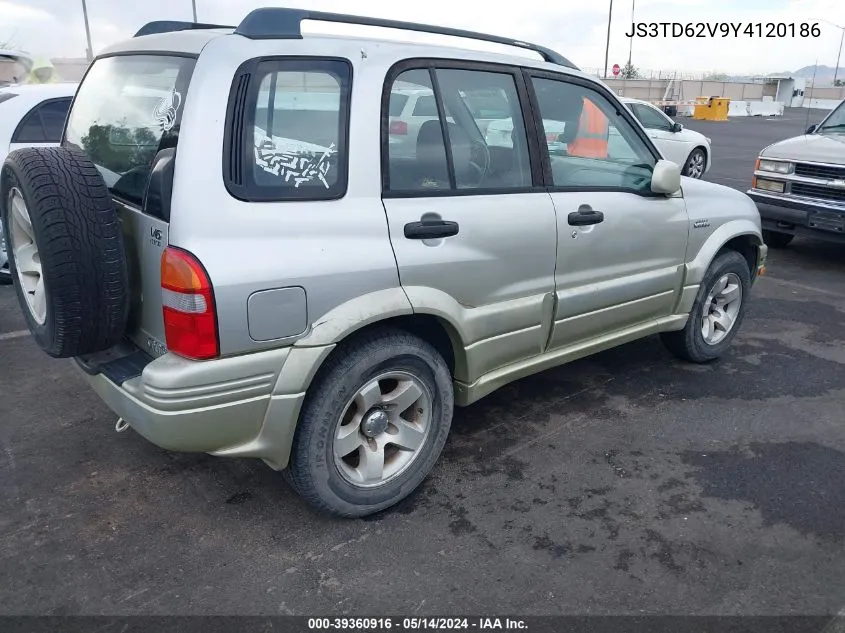 2000 Suzuki Grand Vitara Jlx/Jlx+/Limited VIN: JS3TD62V9Y4120186 Lot: 39360916