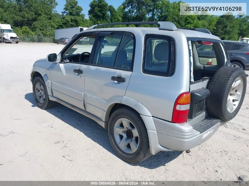 2000 Suzuki Grand Vitara Jls/Jls+/Limited VIN: JS3TE62V9Y4106298 Lot: 39554526