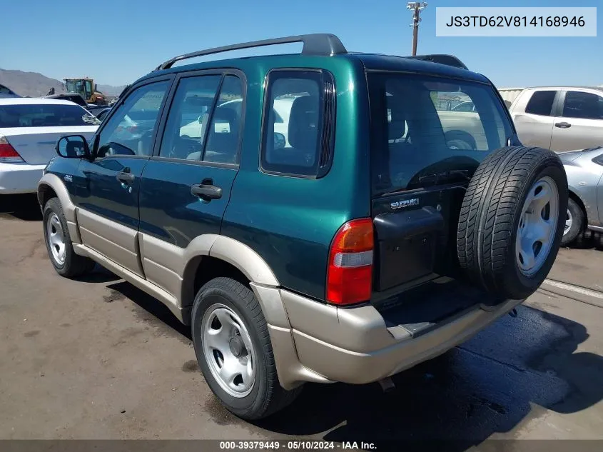 2001 Suzuki Grand Vitara Jlx/Jlx+/Limited VIN: JS3TD62V814168946 Lot: 39379449