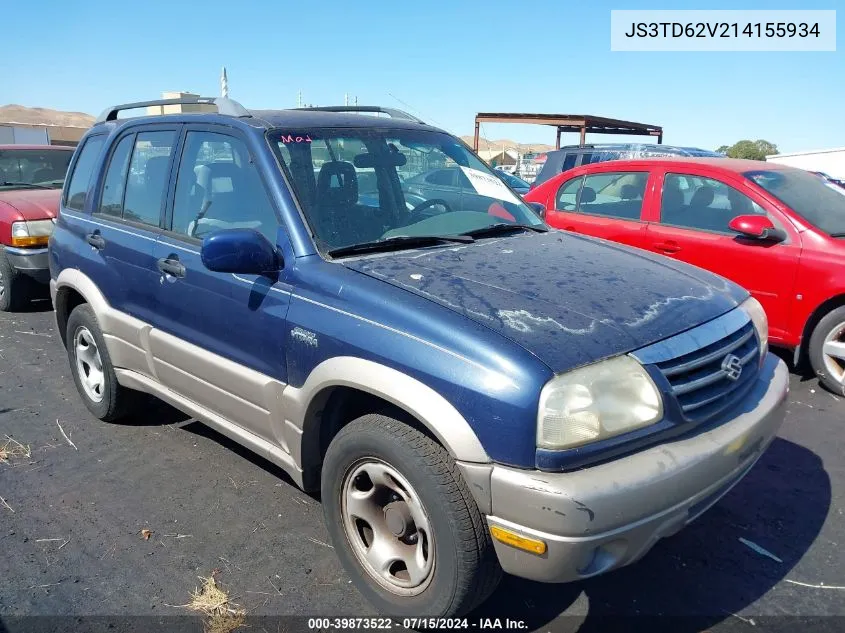 2001 Suzuki Grand Vitara Jlx/Jlx+/Limited VIN: JS3TD62V214155934 Lot: 39873522