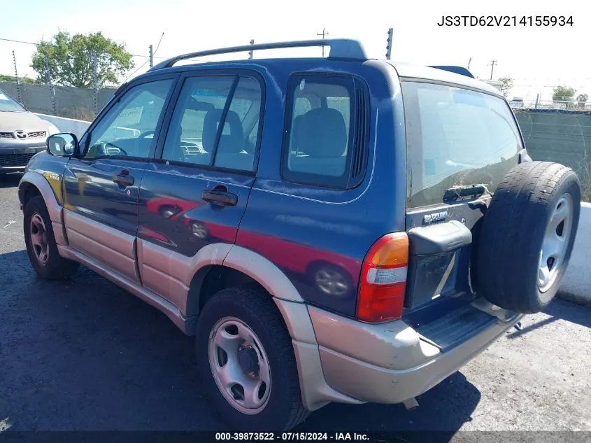 2001 Suzuki Grand Vitara Jlx/Jlx+/Limited VIN: JS3TD62V214155934 Lot: 39873522