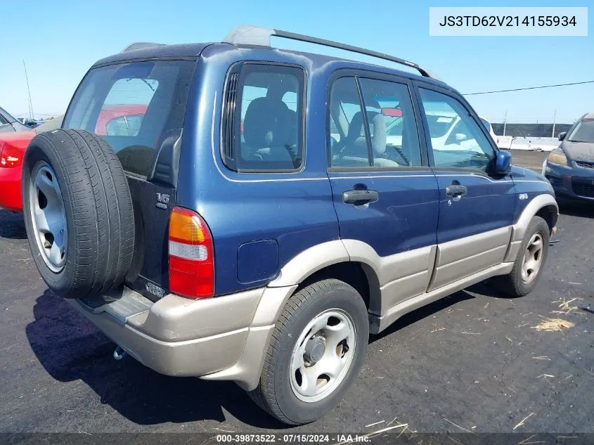 2001 Suzuki Grand Vitara Jlx/Jlx+/Limited VIN: JS3TD62V214155934 Lot: 39873522