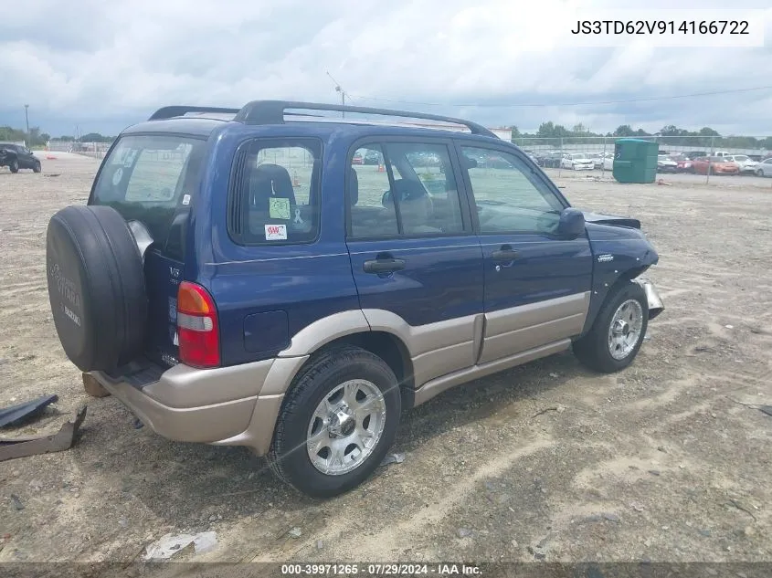 2001 Suzuki Grand Vitara Jlx/Jlx+/Limited VIN: JS3TD62V914166722 Lot: 39971265