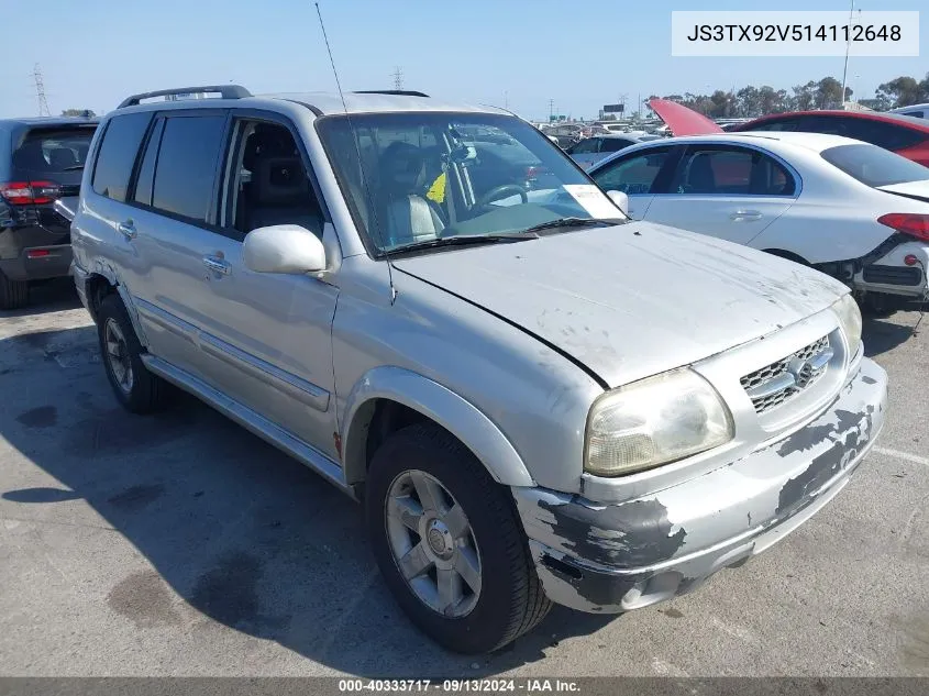 2001 Suzuki Grand Vitara Xl7 Touring/Xl7 Limited VIN: JS3TX92V514112648 Lot: 40333717