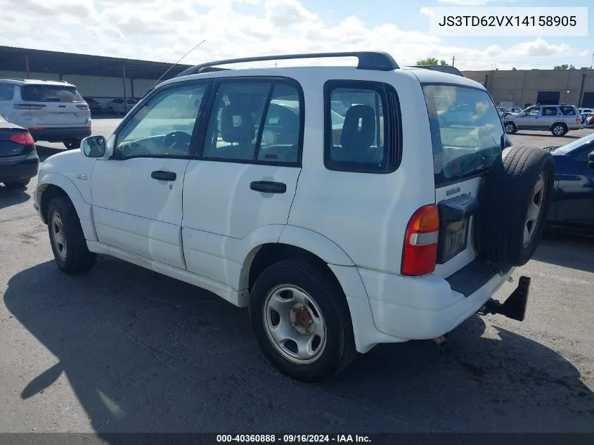 2001 Suzuki Grand Vitara Jlx/Jlx+/Limited VIN: JS3TD62VX14158905 Lot: 40360888