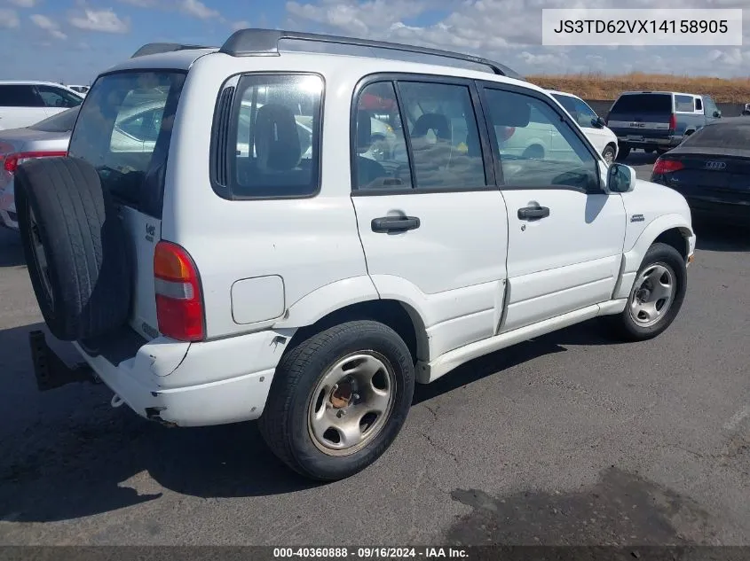 2001 Suzuki Grand Vitara Jlx/Jlx+/Limited VIN: JS3TD62VX14158905 Lot: 40360888