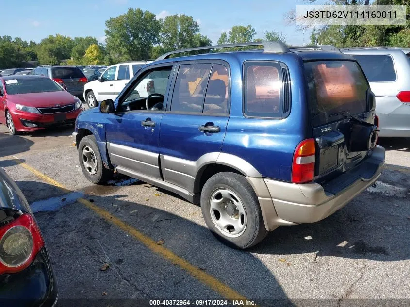 2001 Suzuki Grand Vitara Jlx/Jlx+/Limited VIN: JS3TD62V114160011 Lot: 40372954