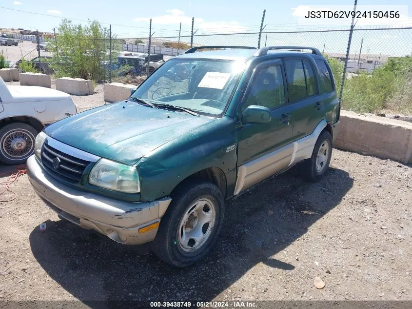 2002 Suzuki Grand Vitara Jlx/Limited VIN: JS3TD62V924150456 Lot: 39438749