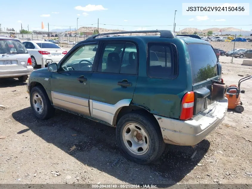 2002 Suzuki Grand Vitara Jlx/Limited VIN: JS3TD62V924150456 Lot: 39438749