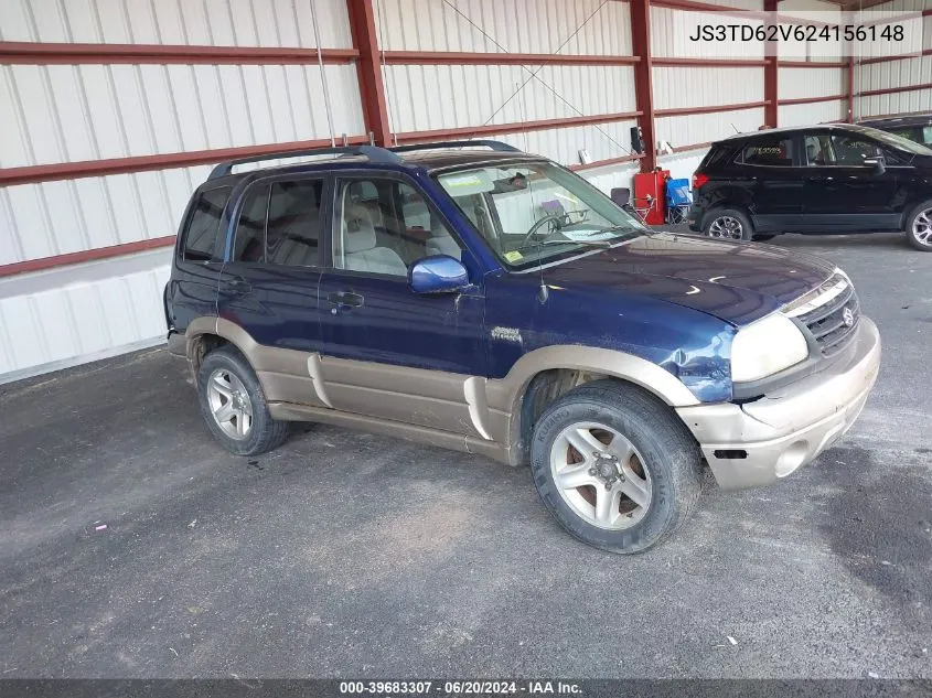 2002 Suzuki Grand Vitara Jlx/Limited VIN: JS3TD62V624156148 Lot: 39683307