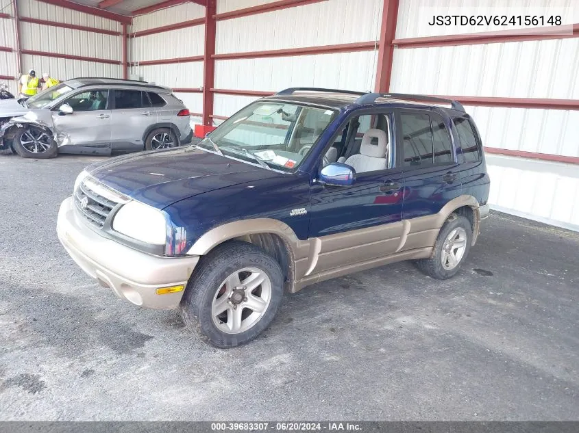 2002 Suzuki Grand Vitara Jlx/Limited VIN: JS3TD62V624156148 Lot: 39683307