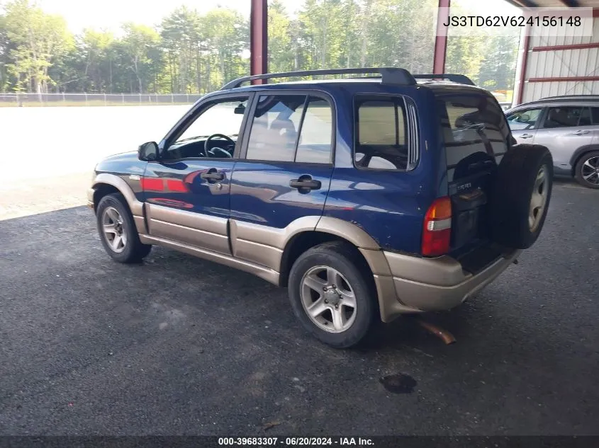 2002 Suzuki Grand Vitara Jlx/Limited VIN: JS3TD62V624156148 Lot: 39683307