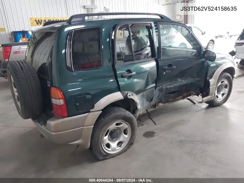 2002 Suzuki Grand Vitara Jlx/Limited VIN: JS3TD62V524158635 Lot: 40044284