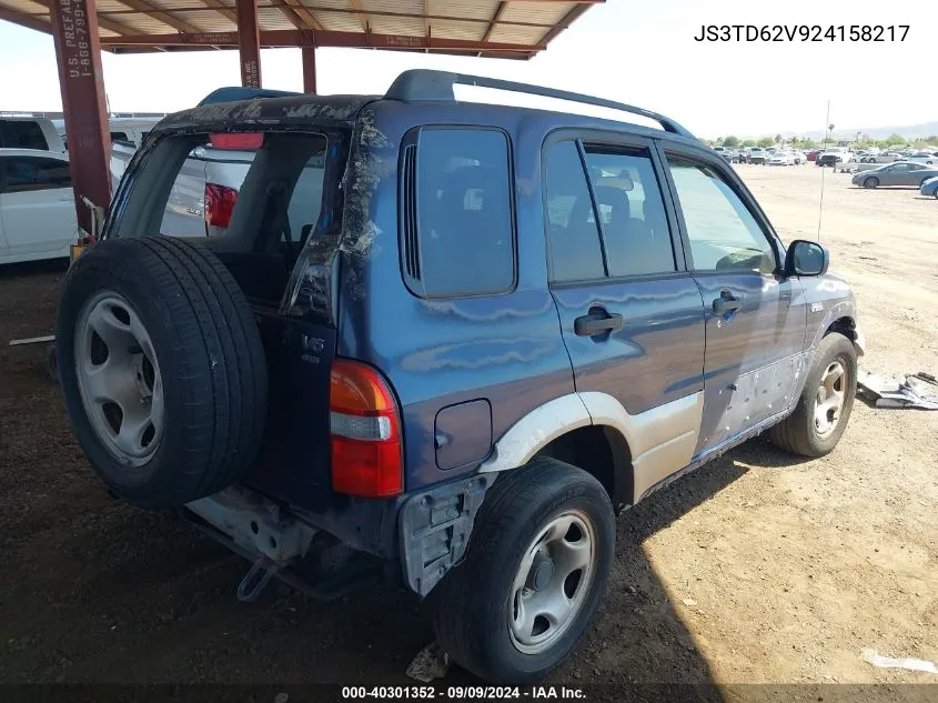 2002 Suzuki Grand Vitara Jlx/Limited VIN: JS3TD62V924158217 Lot: 40301352