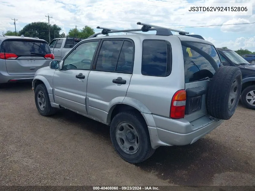 2002 Suzuki Grand Vitara Jlx/Limited VIN: JS3TD62V924152806 Lot: 40408060